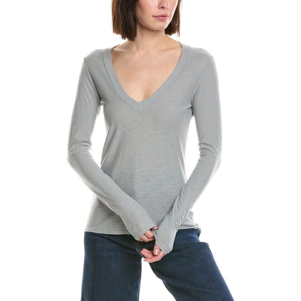 James Perse Womens Relaxed V-Neck T-Shirt